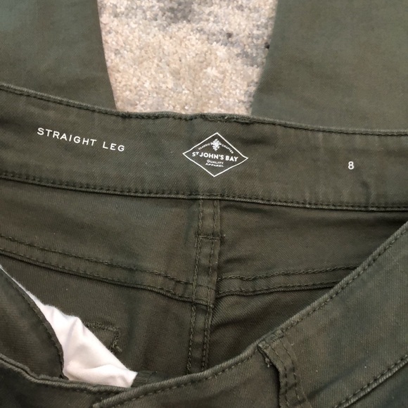 END OF YEAR SALE! | St John’s Bay Green Straight Leg Pants - Picture 3 of 3